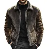 Men's Solid Polar Fleece Lapel Zipper Jacket 18971881X sold by Manly