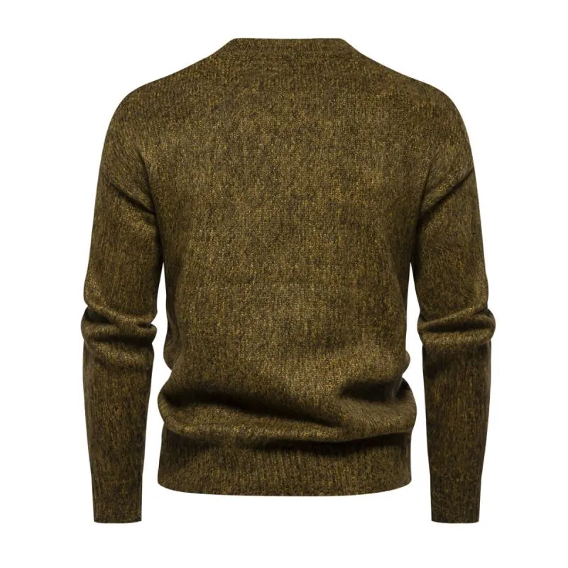 Men's Casual Round Neck Loose Knitted Pullover Sweater 71400779M sold by Manly product image thumbnail 3