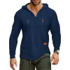 Men's Casual Checkered Jacquard Loose Long Sleeve Hoodie 74768113M sold by Manly