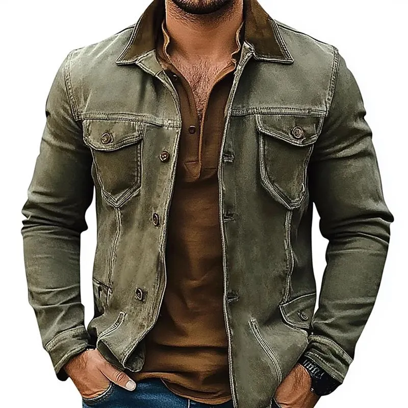Men's Distressed Denim Jacket 82240840U sold by Manly product image thumbnail 2