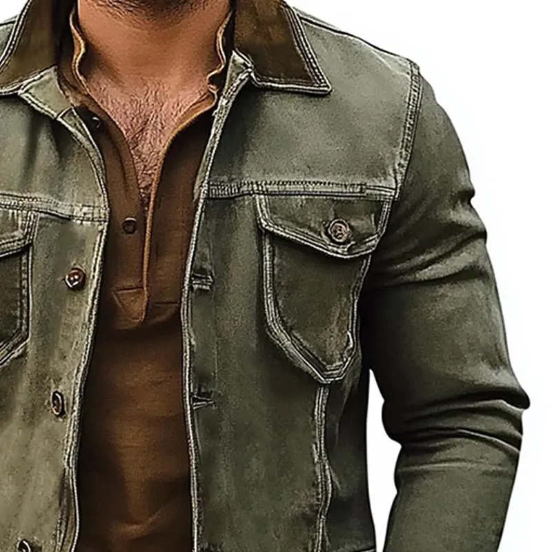 Men's Distressed Denim Jacket 82240840U sold by Manly product image thumbnail 3