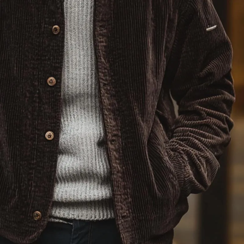 Men's Vintage Corduroy Lapel Single Breasted Jacket 01337010Y sold by Manly product image thumbnail 2