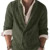 Men's Vintage Lapel Cable Knit Double Breasted Cardigan 56012812M sold by Manly