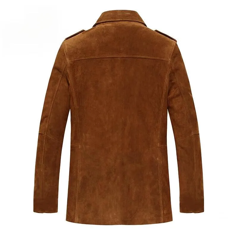 Men's Suede Fleece Lapel Multi-pocket Single Breasted Casual Jacket 18628164Z sold by Manly product image thumbnail 5