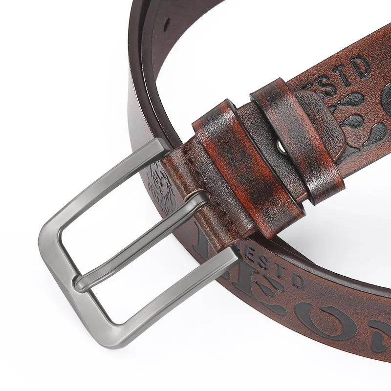 Men's Alloy Pin Buckle Leather Belt 62569328U sold by Manly product image thumbnail 5