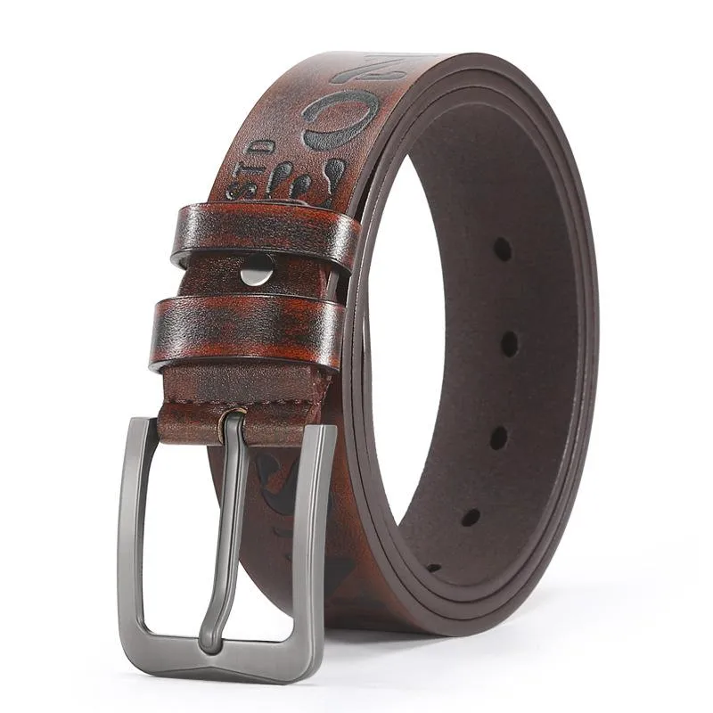 Men's Alloy Pin Buckle Leather Belt 62569328U sold by Manly