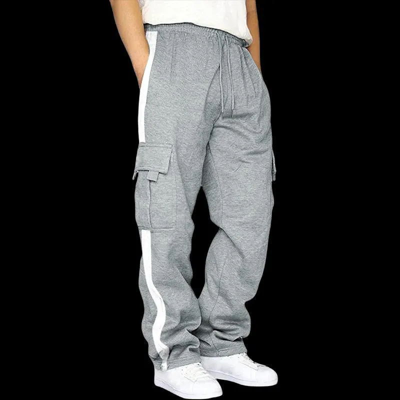 Men's Fleece Colors Loose Multi -pocket Casual Pants 84668543U sold by Manly product image thumbnail 2