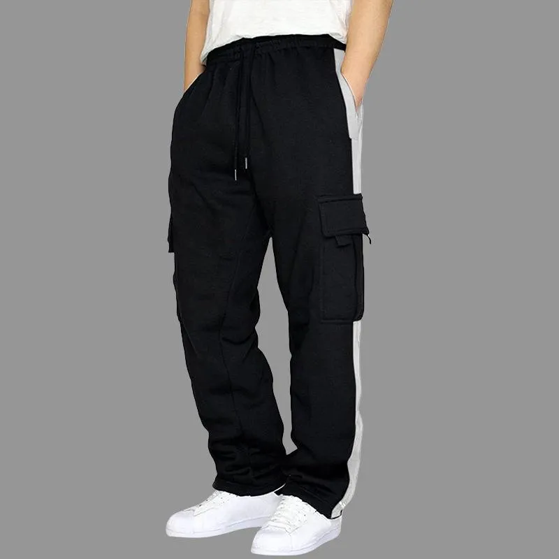 Men's Fleece Colors Loose Multi -pocket Casual Pants 84668543U sold by Manly product image thumbnail 4
