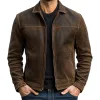 【24-hour shipping out】Mens Classic Fashion Zipper Leather Jacket 98679789U sold by Manly