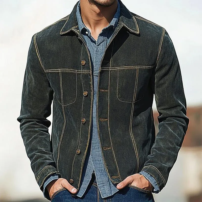 Men's Denim Button Jacket 95954267U sold by Manly product image thumbnail 2
