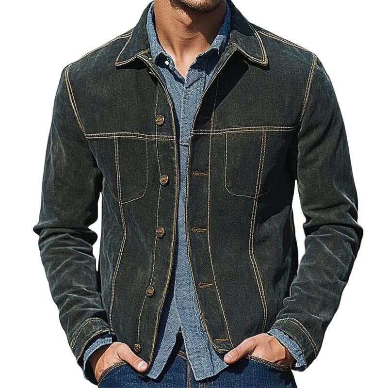 Men's Denim Button Jacket 95954267U sold by Manly