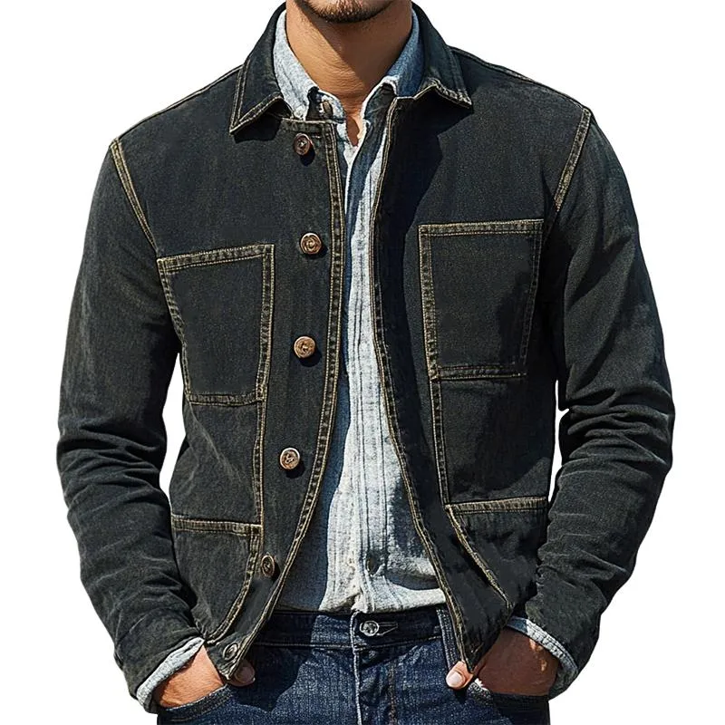 Men's Denim Button Jacket 01302865U sold by Manly