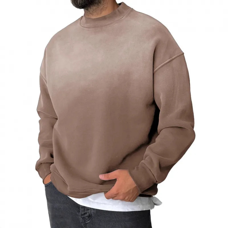 Men's Casual Gradient Printed Round Neck Long Sleeve Sweatshirt 77572314Y sold by Manly product image thumbnail 3
