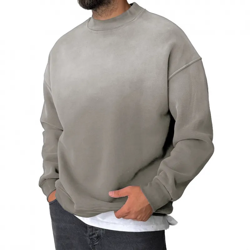 Men's Casual Gradient Printed Round Neck Long Sleeve Sweatshirt 77572314Y sold by Manly product image thumbnail 4