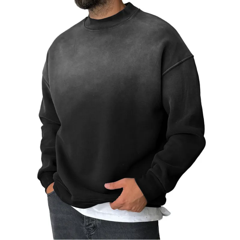 Men's Casual Gradient Printed Round Neck Long Sleeve Sweatshirt 77572314Y sold by Manly product image thumbnail 2