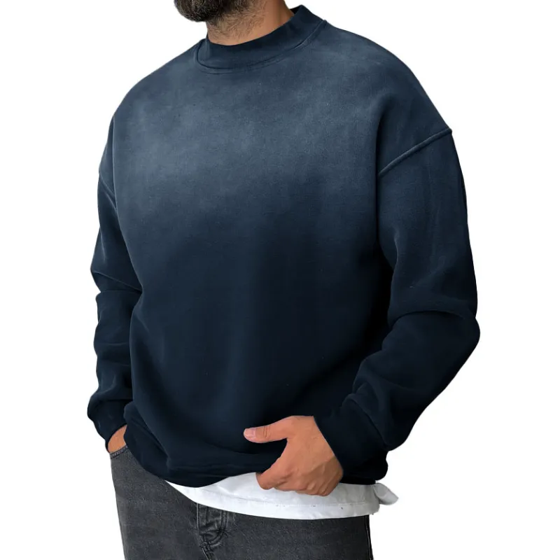 Men's Casual Gradient Printed Round Neck Long Sleeve Sweatshirt 77572314Y sold by Manly product image thumbnail 5