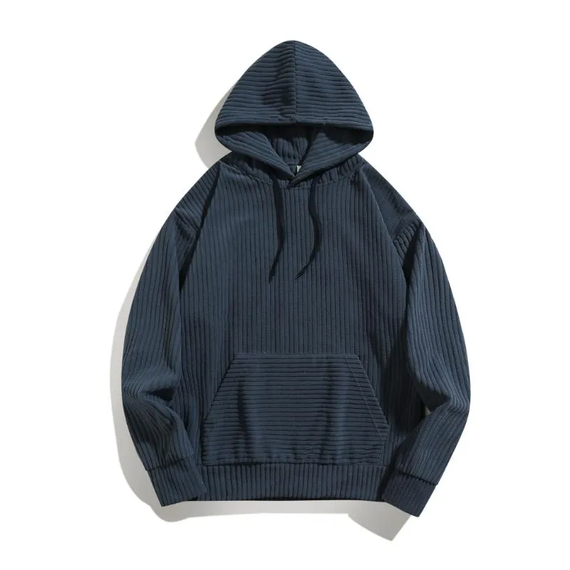 Men's Casual Corduroy Loose Kangaroo Pocket Hoodie 27108832M sold by Manly product image thumbnail 4
