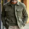 Men's Solid Color Lapel Chest Pocket Single Breasted Jacket 51843777Z sold by Manly