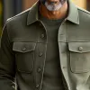 Men's Solid Color Lapel Chest Pocket Single Breasted Jacket 51843777Z sold by Manly