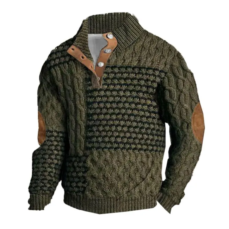 Men's Printed Turtleneck Half Zip Sweatshirt 39646008X sold by Manly