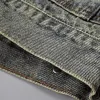 Men's Vintage Washed Motorcycle Lapel Denim Vest 03850905X sold by Manly