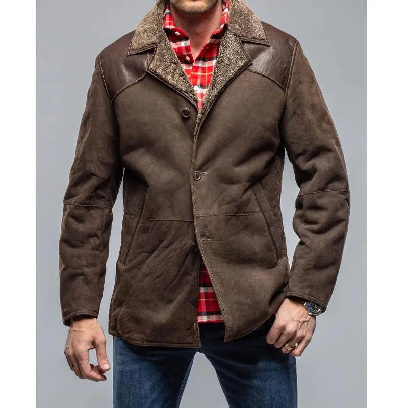 Men's Vintage Solid Suede Lambswool Lined Coat 53488543Y sold by Manly product image thumbnail 3