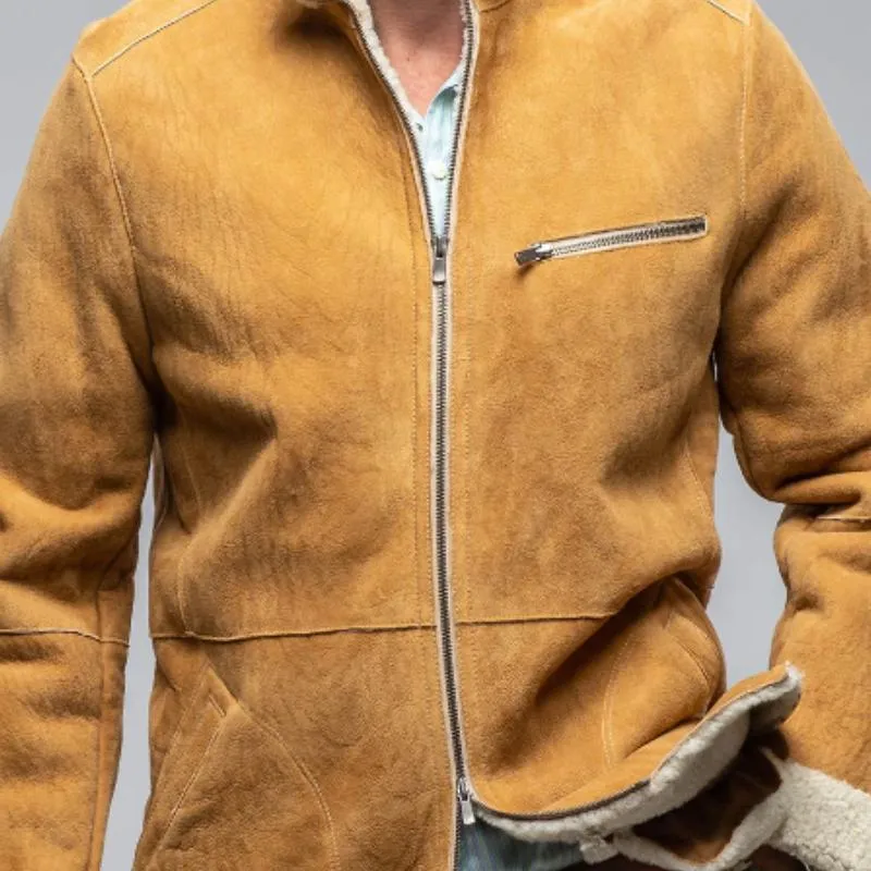 Men's Vintage Solid Suede Lambswool Lined Coat 82224675Y sold by Manly product image thumbnail 3