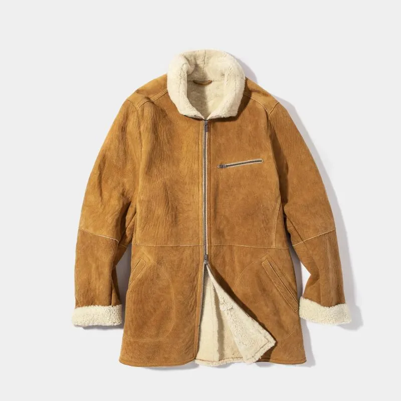 Men's Vintage Solid Suede Lambswool Lined Coat 82224675Y sold by Manly product image thumbnail 2