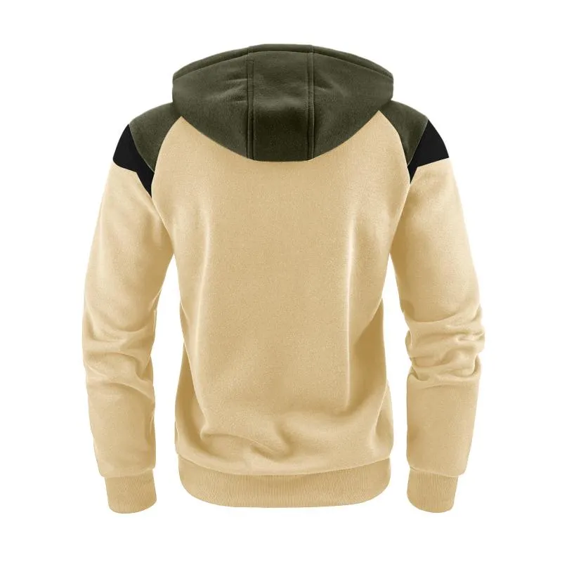 Men's Casual Colorblock Patchwork Loose Sports Hooded Jacket 58601999M sold by Manly product image thumbnail 4