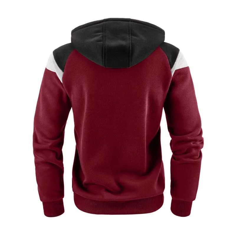 Men's Casual Colorblock Patchwork Loose Sports Hooded Jacket 58601999M sold by Manly product image thumbnail 2