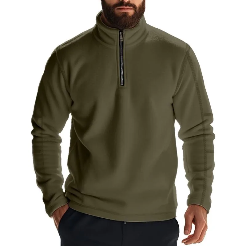 Men's Casual Outdoor Zipper Stand Collar Polar Fleece Pullover Sweatshirt 38767226M sold by Manly product image thumbnail 5