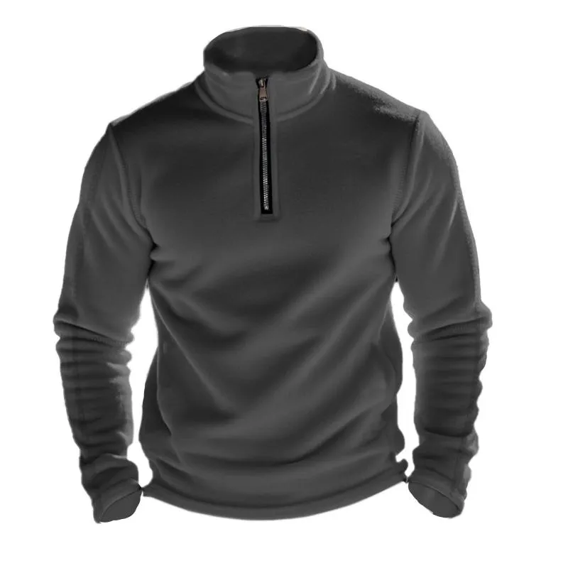 Men's Casual Outdoor Zipper Stand Collar Polar Fleece Pullover Sweatshirt 38767226M sold by Manly product image thumbnail 4