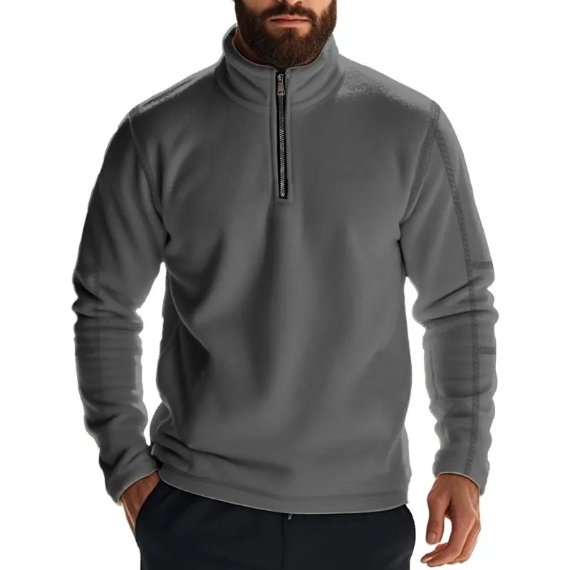 Men's Casual Outdoor Zipper Stand Collar Polar Fleece Pullover Sweatshirt 38767226M sold by Manly product image thumbnail 3