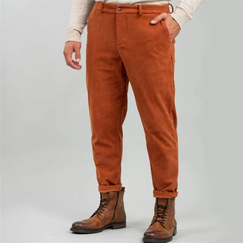 Men's Vintage Solid Color Corduroy Slim Fit Skinny Pants 70178435M sold by Manly product image thumbnail 5