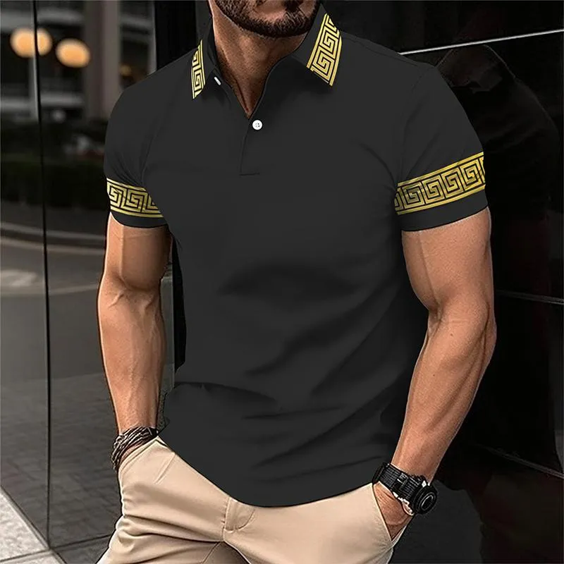 Men's Vintage Greca Short Sleeve Polo Shirt 00577059TO sold by Manly product image thumbnail 2