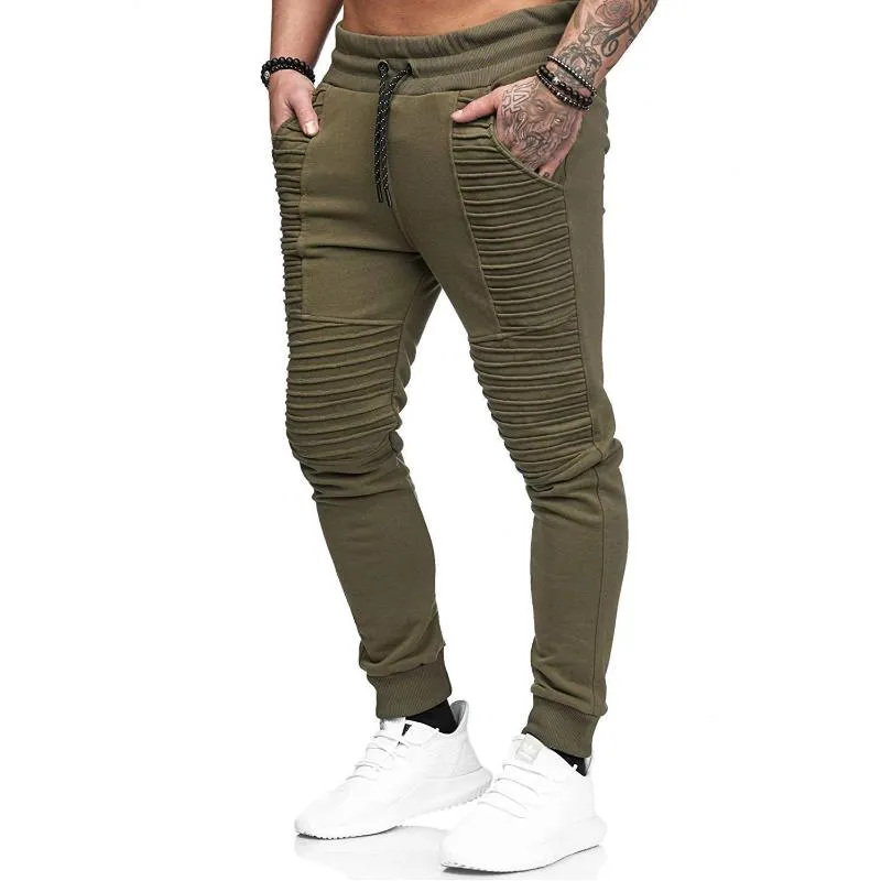 Men's Retro Casual Pleated Drawstring Sports Pants 75989614TO sold by Manly product image thumbnail 2