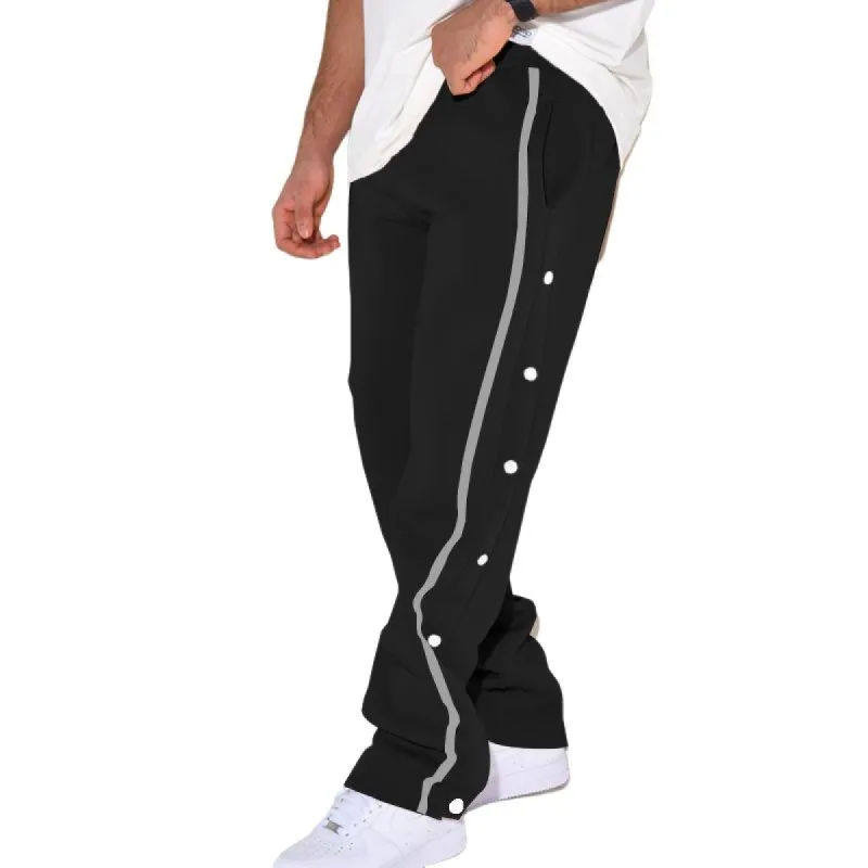 Men's Casual Colorblock Button Sports Loose Pants 78275375Y sold by Manly
