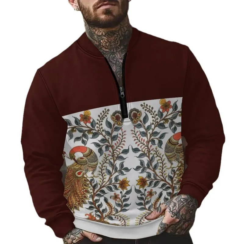 Men's Loose Zipper Printed Sweatshirt 39194548X sold by Manly product image thumbnail 5