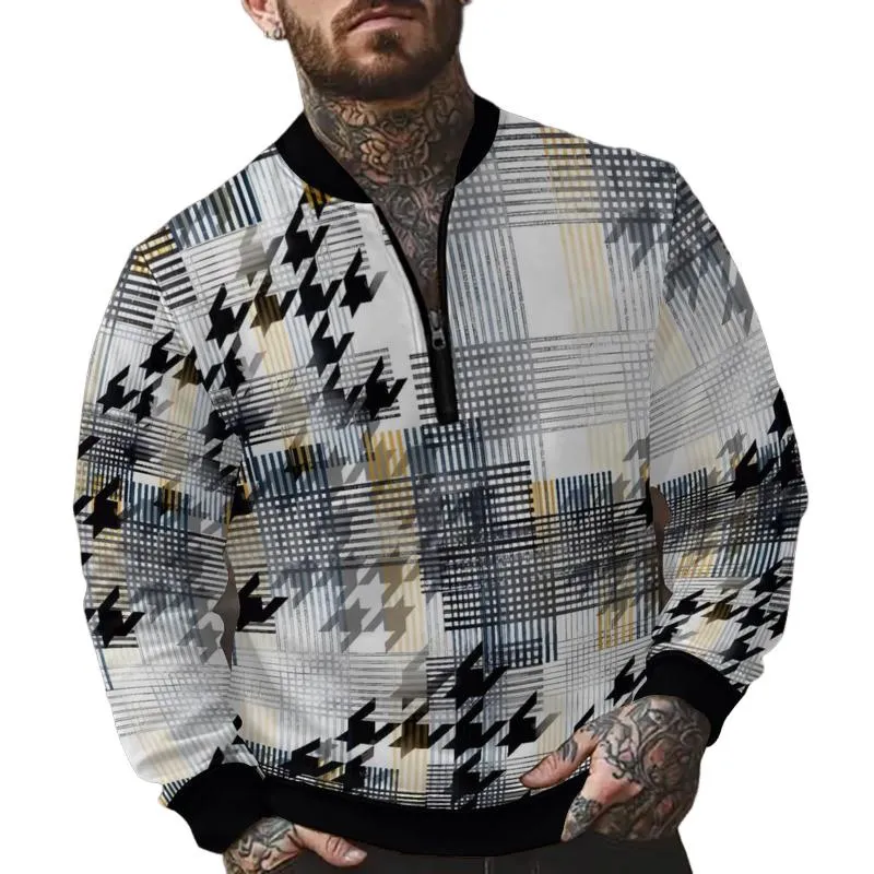 Men's Loose Zipper Printed Sweatshirt 39194548X sold by Manly product image thumbnail 2