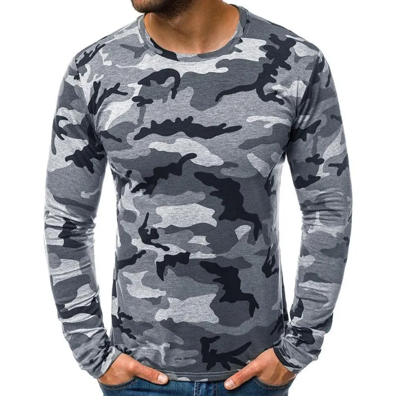 Men's Camouflage Crew Neck Tactical Long Sleeve T-Shirt 76717863X sold by Manly