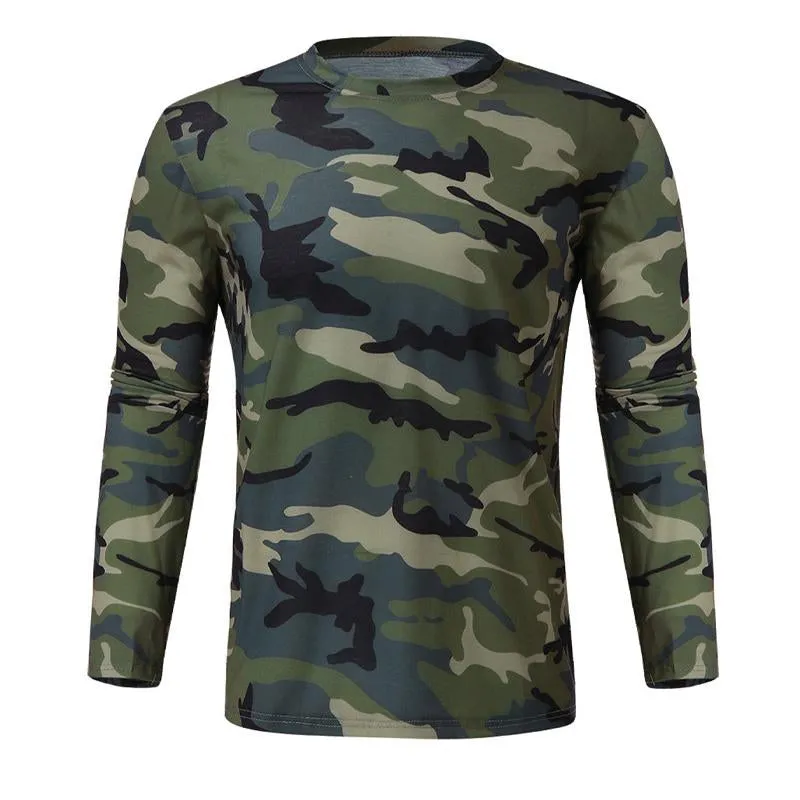 Men's Camouflage Crew Neck Tactical Long Sleeve T-Shirt 76717863X sold by Manly product image thumbnail 4