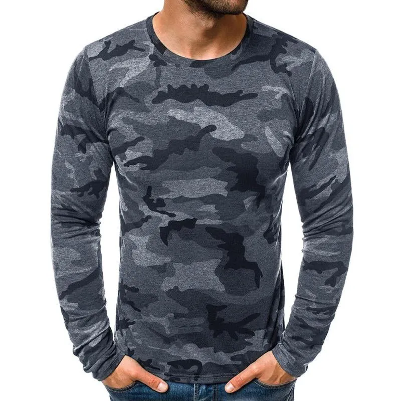 Men's Camouflage Crew Neck Tactical Long Sleeve T-Shirt 76717863X sold by Manly product image thumbnail 3