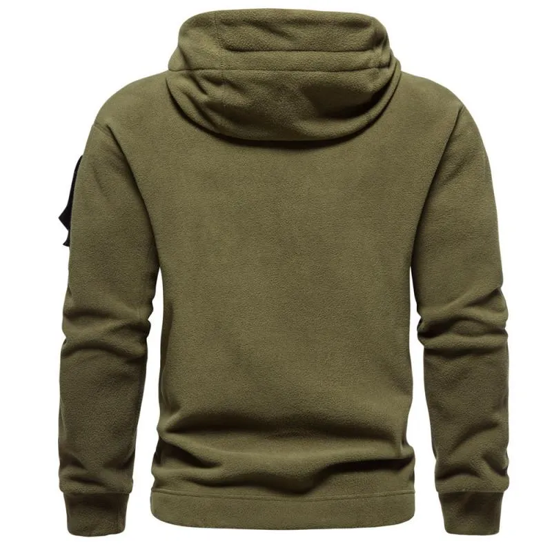 Men's Outdoor Polar Fleece Hooded Windproof Warm Sweatshirt 70031852Y sold by Manly product image thumbnail 4