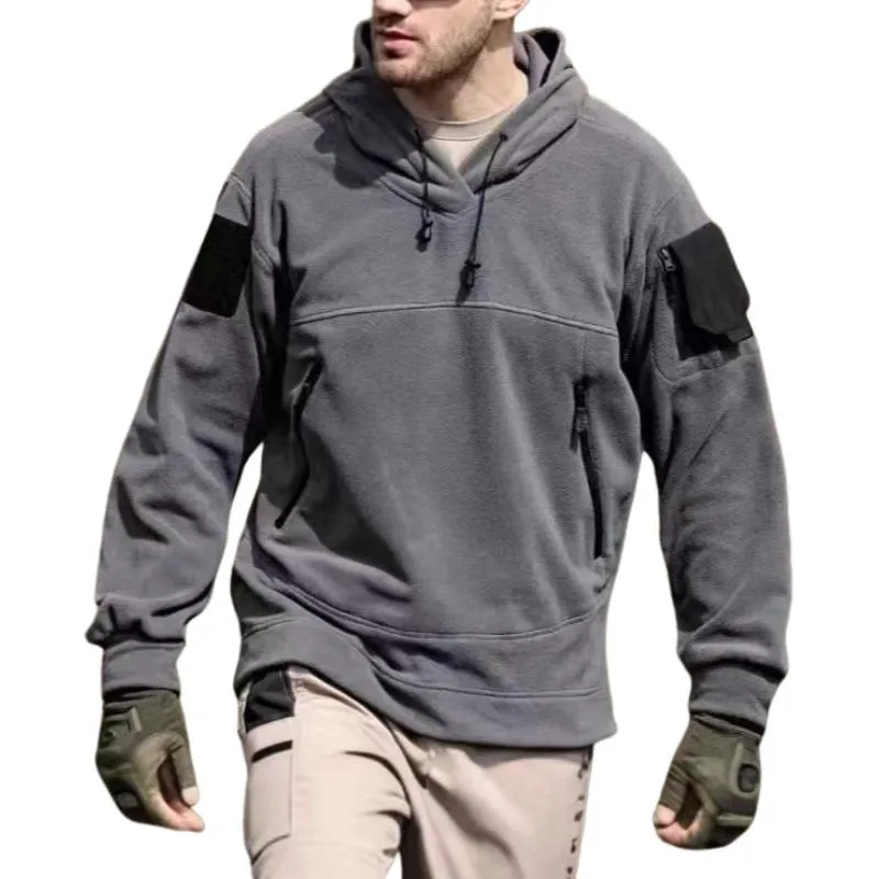 Men's Outdoor Polar Fleece Hooded Windproof Warm Sweatshirt 70031852Y sold by Manly