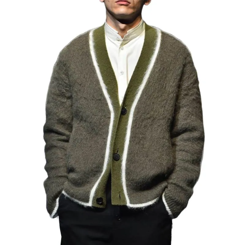 Men's Casual Patchwork Knitted Cardigan 79500540U sold by Manly