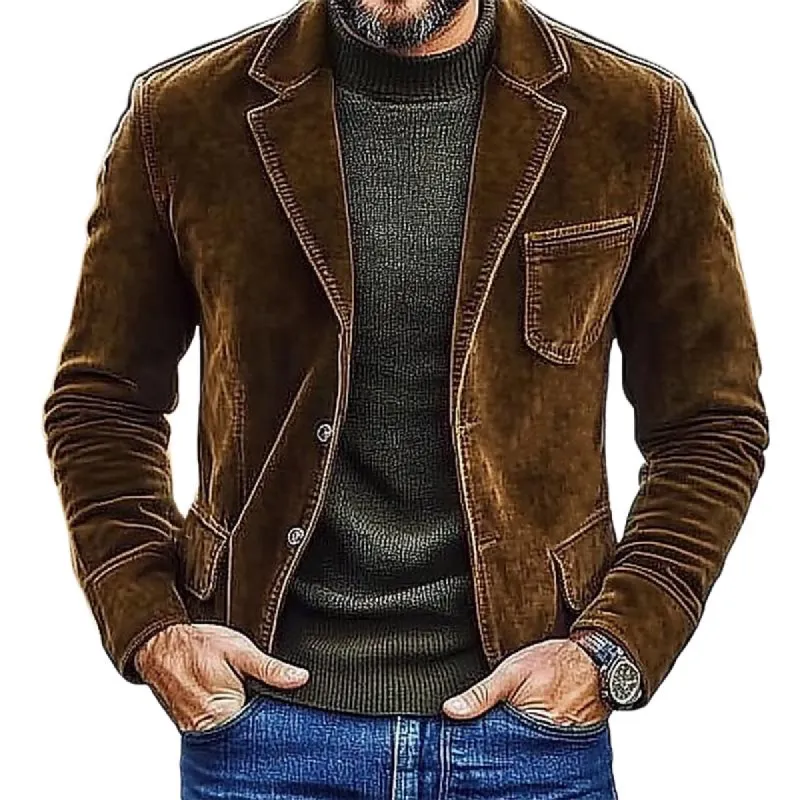 Men's Velvet Lapel Two Button Jacket 36731941U sold by Manly
