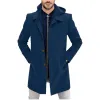 Men's Casual Solid Color Fake Two-Piece Hooded Coat 05418883Y sold by Manly