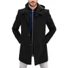 Men's Casual Solid Color Fake Two-Piece Hooded Coat 05418883Y sold by Manly