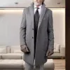 Men's Casual Mid-Length Woolen Single-Breasted Coat 01709100Y sold by Manly