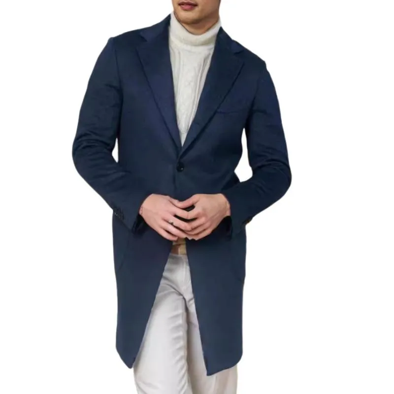 Men's Casual Mid-Length Woolen Single-Breasted Coat 01709100Y sold by Manly product image thumbnail 5